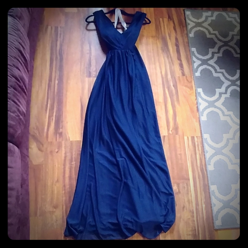 Navy Blue Maternity Bridesmaid Dress